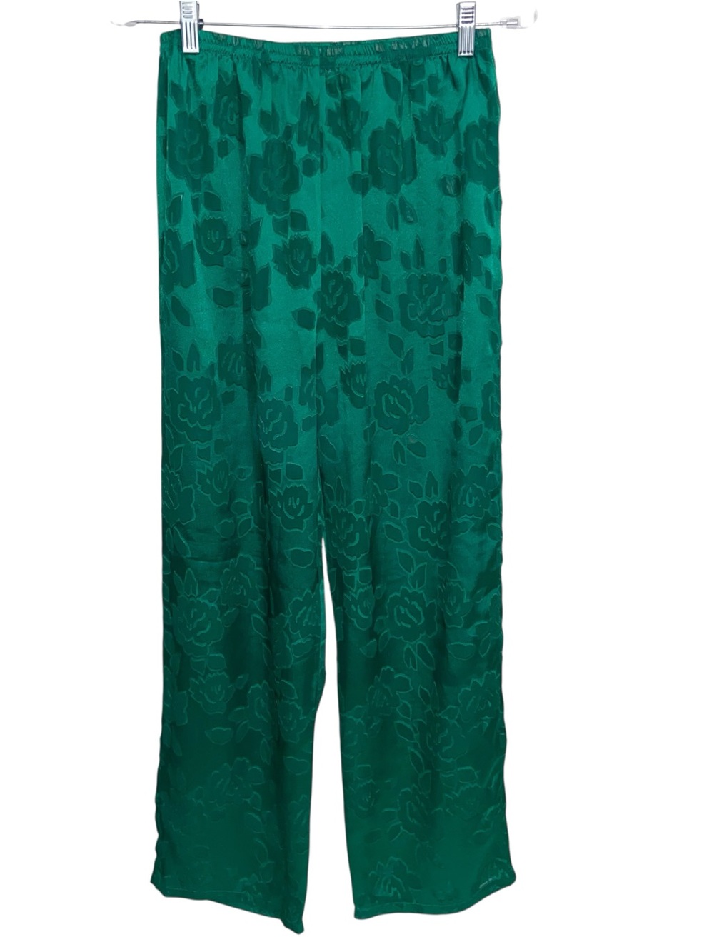 Vintage Victorias Secret Pajama Pants Small Satin Burnout Lounge Gold Label Boho